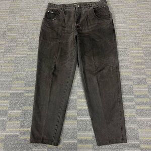 Vintage Jordache Baggy Wide Leg Jeans Men’s 42x33 Black Pockets Grunge Y2K Skate